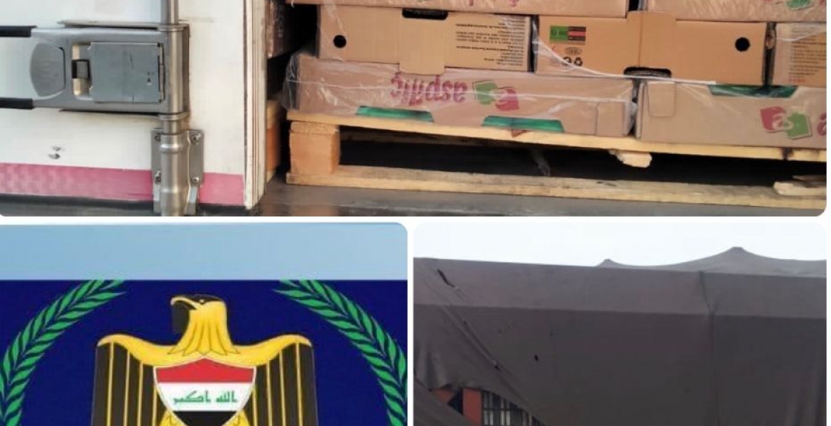 ضبط ٧ شاحنات محملة مواد غذائيه وادوية بشرية مخالفه للضوابط في مديرية كمرك المنطقة الشمالية