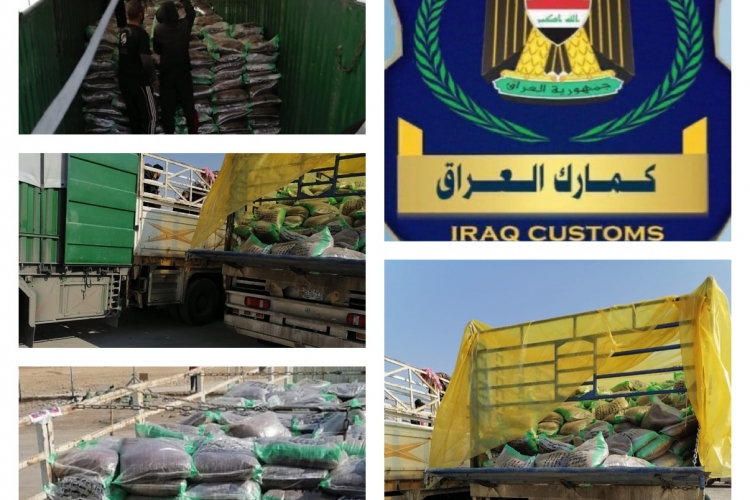 تصدير ارساليات جديدة من منتجات التمور العراقية عبر مركز كمرك القائم الحدودي