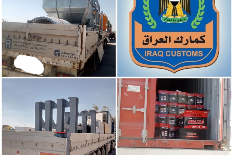 ضبط ٥ شاحنات مخالفة في كمرك المنطقة الوسطى عند مداخل محافظة بغداد